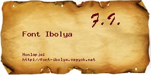 Font Ibolya névjegykártya