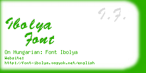 ibolya font business card